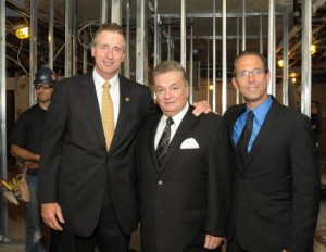 New York Lt. Gov. Robert J. Duffy, Developer Tony Danza and Dr. Ronald Israelski.